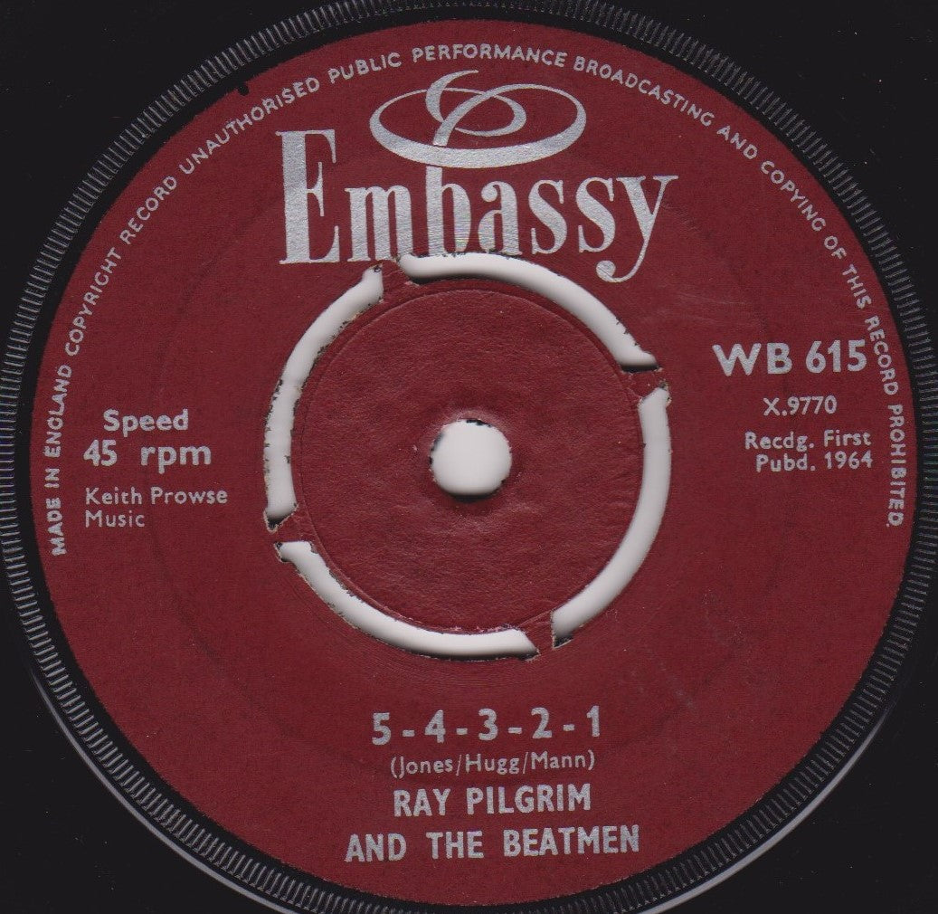 Ray Pilgrim And The Beatmen / The Typhoons – 5-4-3-2-1 / I'm In Love 7" vinyl single VG/-