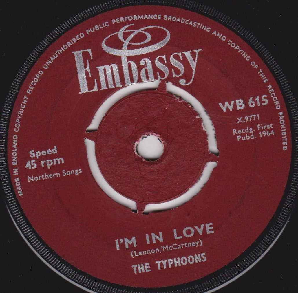 Ray Pilgrim And The Beatmen / The Typhoons – 5-4-3-2-1 / I'm In Love 7" vinyl single VG/-