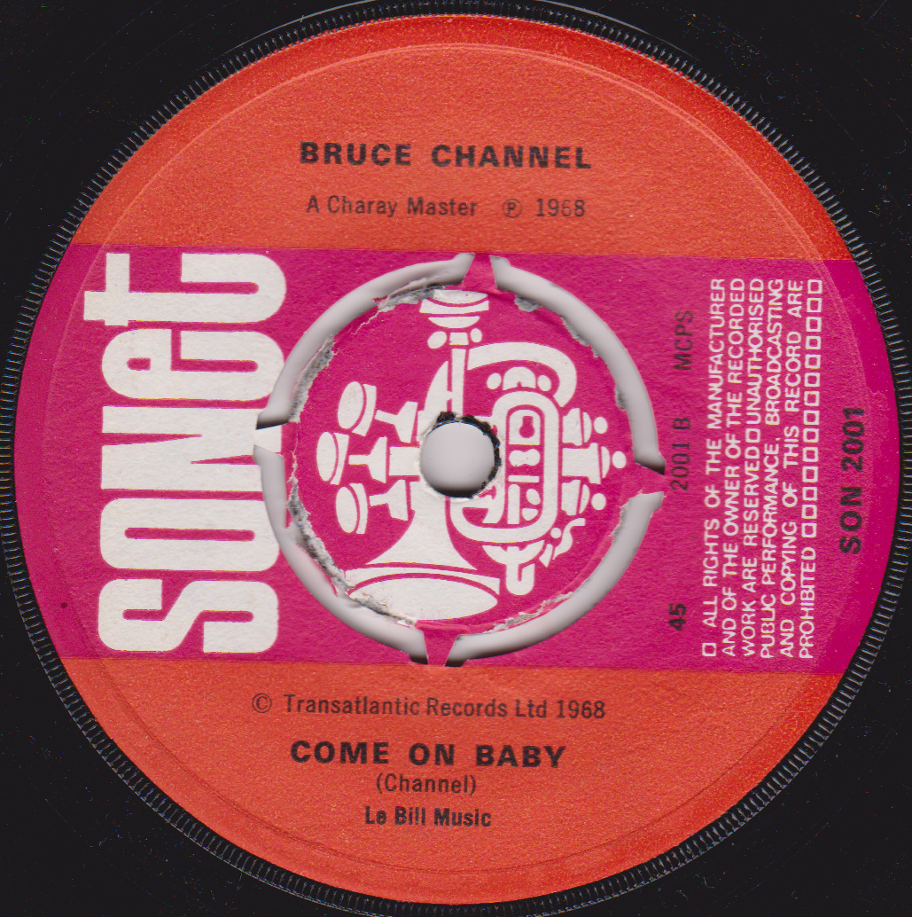Bruce Channel – Hey! Baby '68 (Sonet 1968) 7" vinyl single VG/-