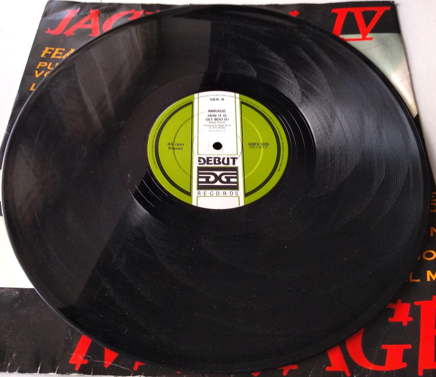 Mirage – Jack Mix IV (Debut Edge 1988) 12" vinyl single VG/VG