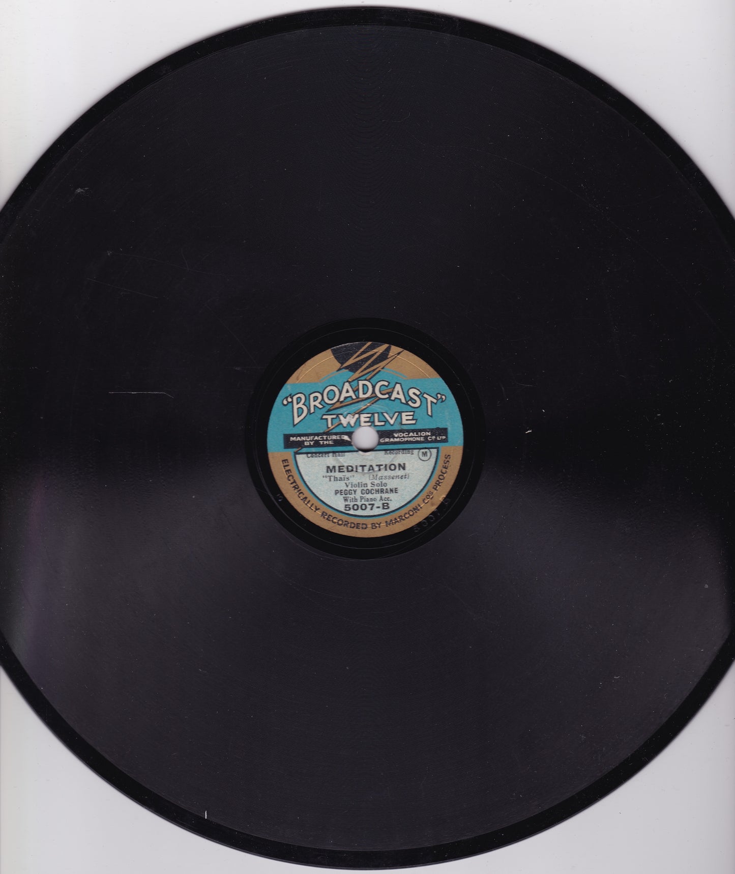 Peggy Cochrane – Cavatina / Meditation (Broadcast Twelve) 10" shellac VG/VG