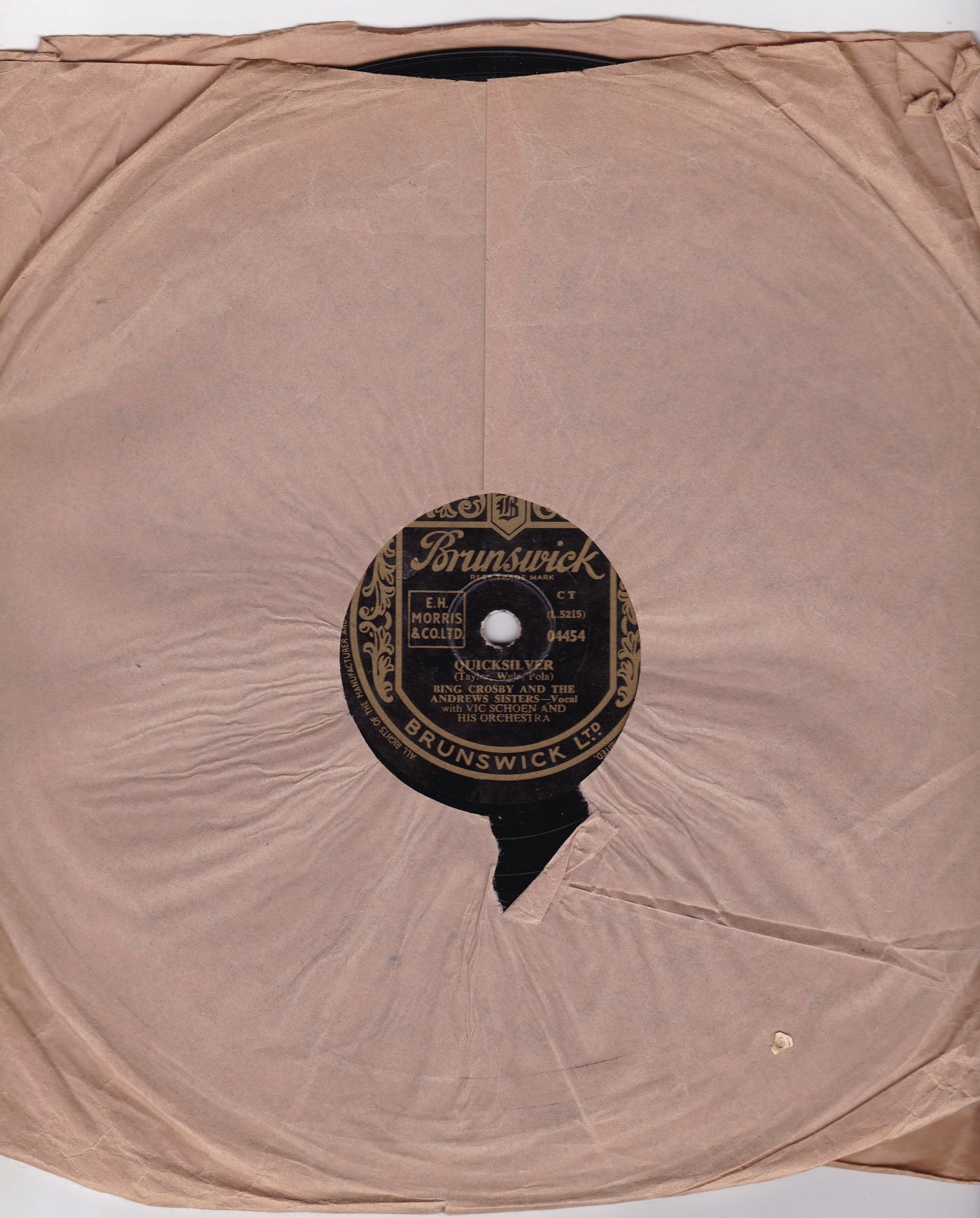 Bing Crosby – Quicksilver / Have I Told You Lately That I Love 10" shellac VG/-