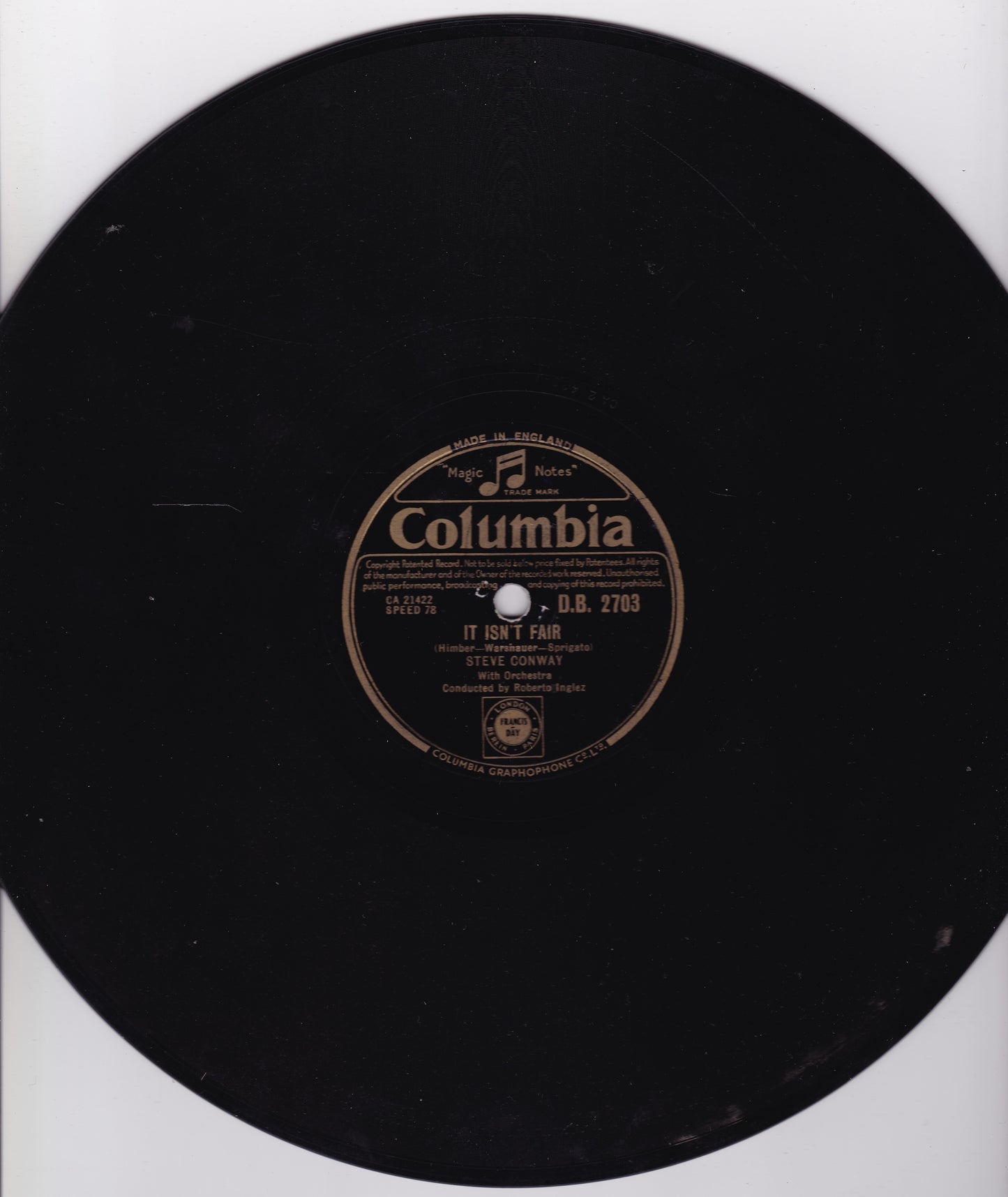 Steve Conway – Daddy's Little Girl / It Isn't Fair (1950) 10" shellac VG/-