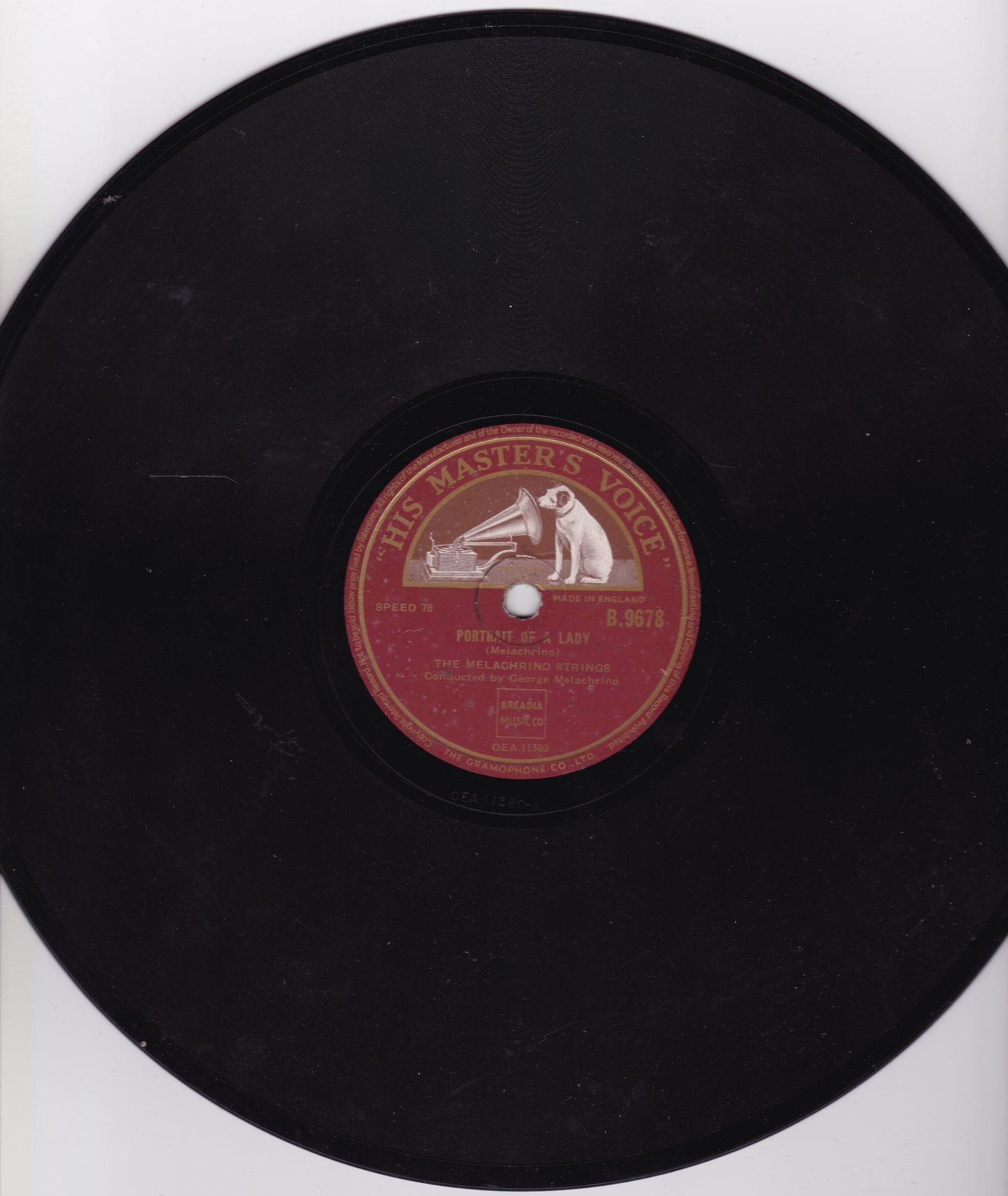 The Melachrino Strings – Moonlight Serenade (HMV 1948) 10" shellac G+/-