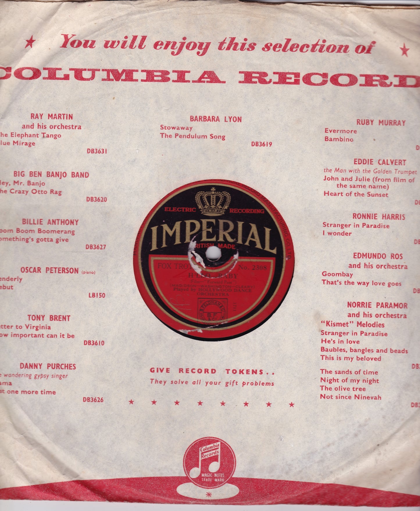 Dixie Marimba Players - Dancing With Tears In My Eyes (1930) 10" shellac VG/-