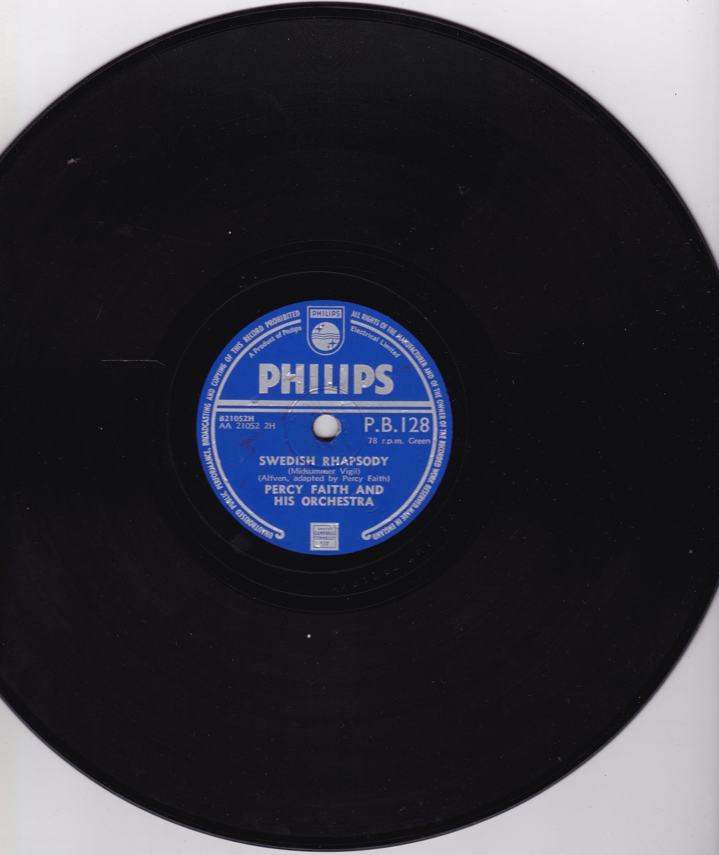 Percy Faith – The Song From Moulin Rouge (Philips 1953) 10" shellac VG/G+