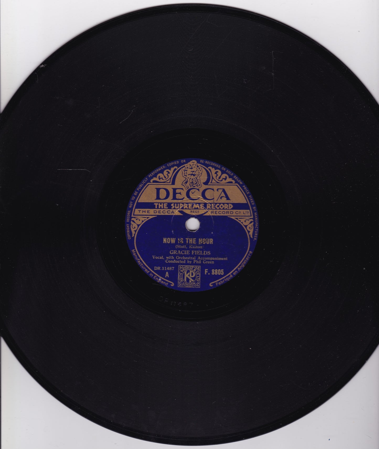 Gracie Fields - Now Is The Hour / Come Back To Sorrento (1947) 10" shellac VG