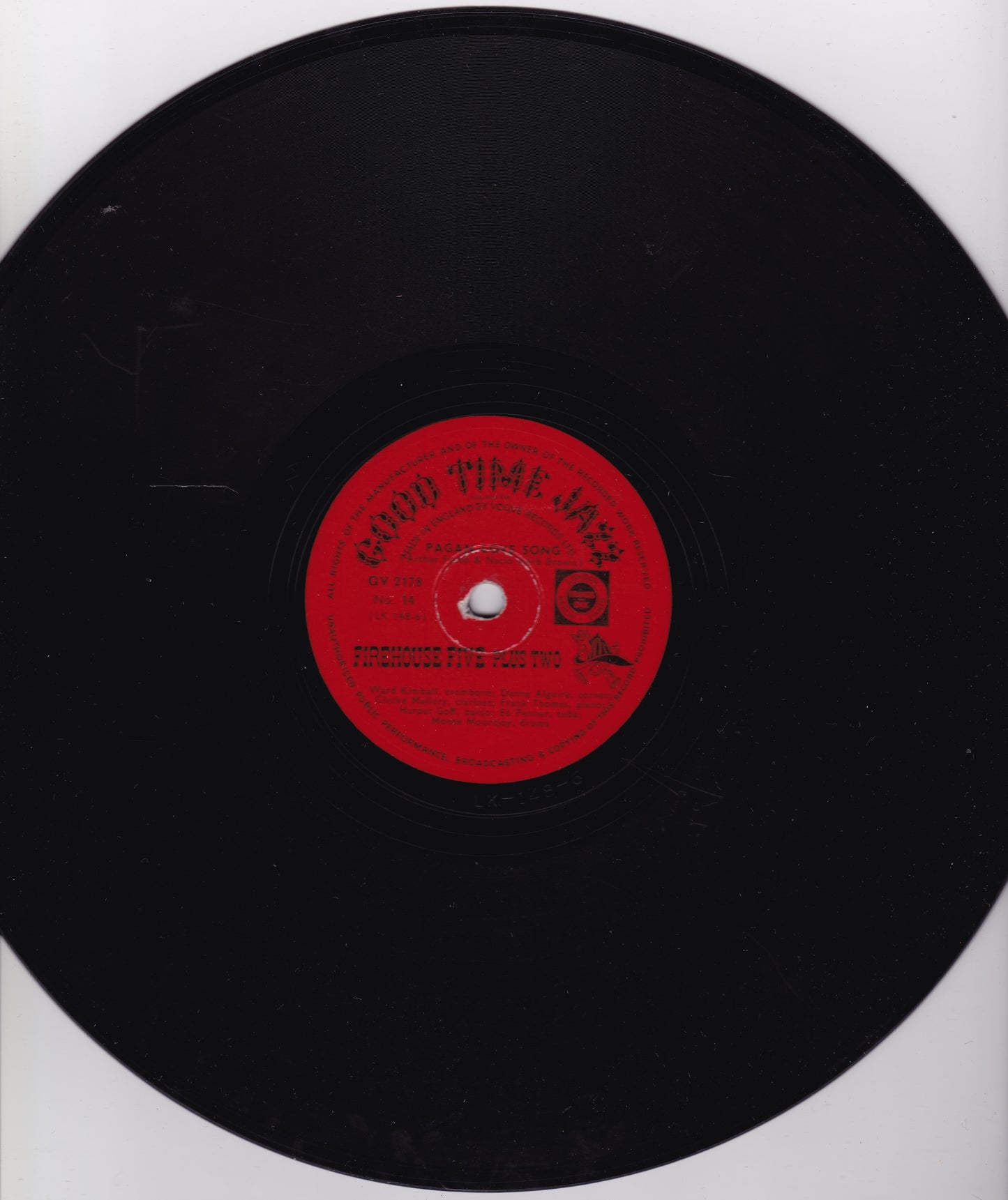 Firehouse Five Plus Two – Pagan Love Song (1953) 10" shellac VG/-