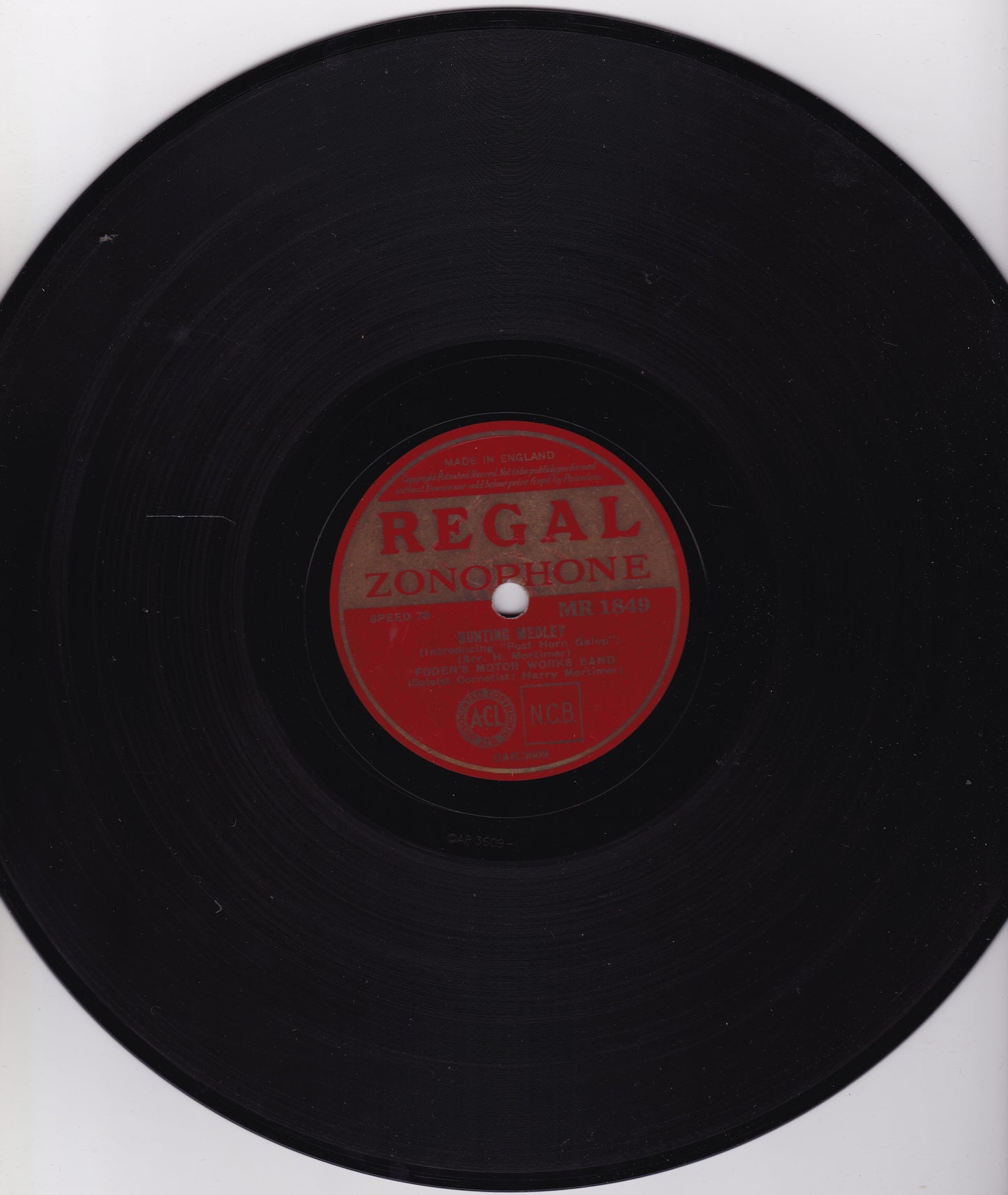 Foden's Motor Works Band – Hunting Medley (1935) 10" shellac VG/-