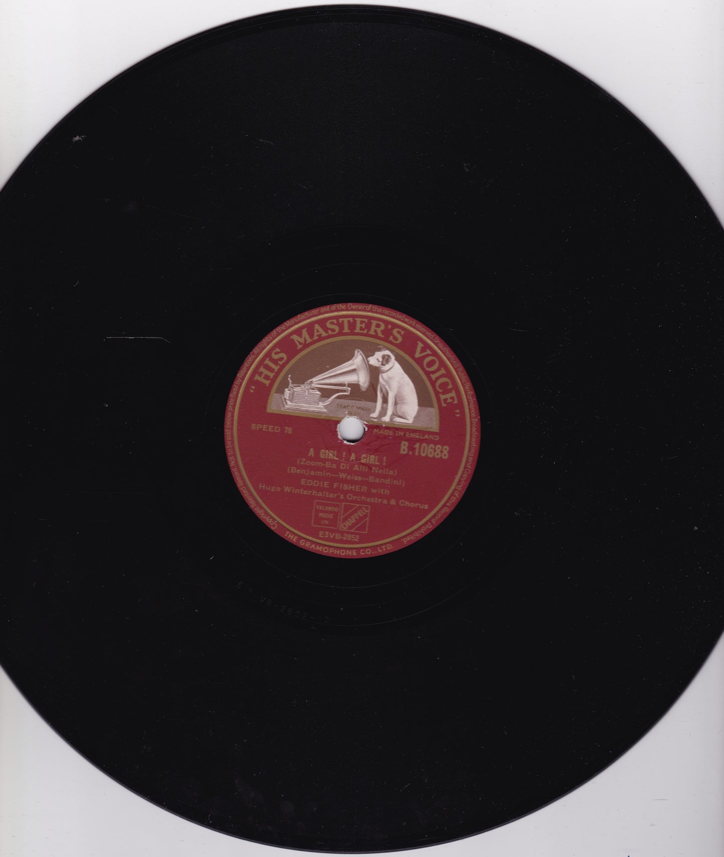 Eddie Fisher – I'm In The Mood For Love / A Girl, A Girl 10" shellac VG/-