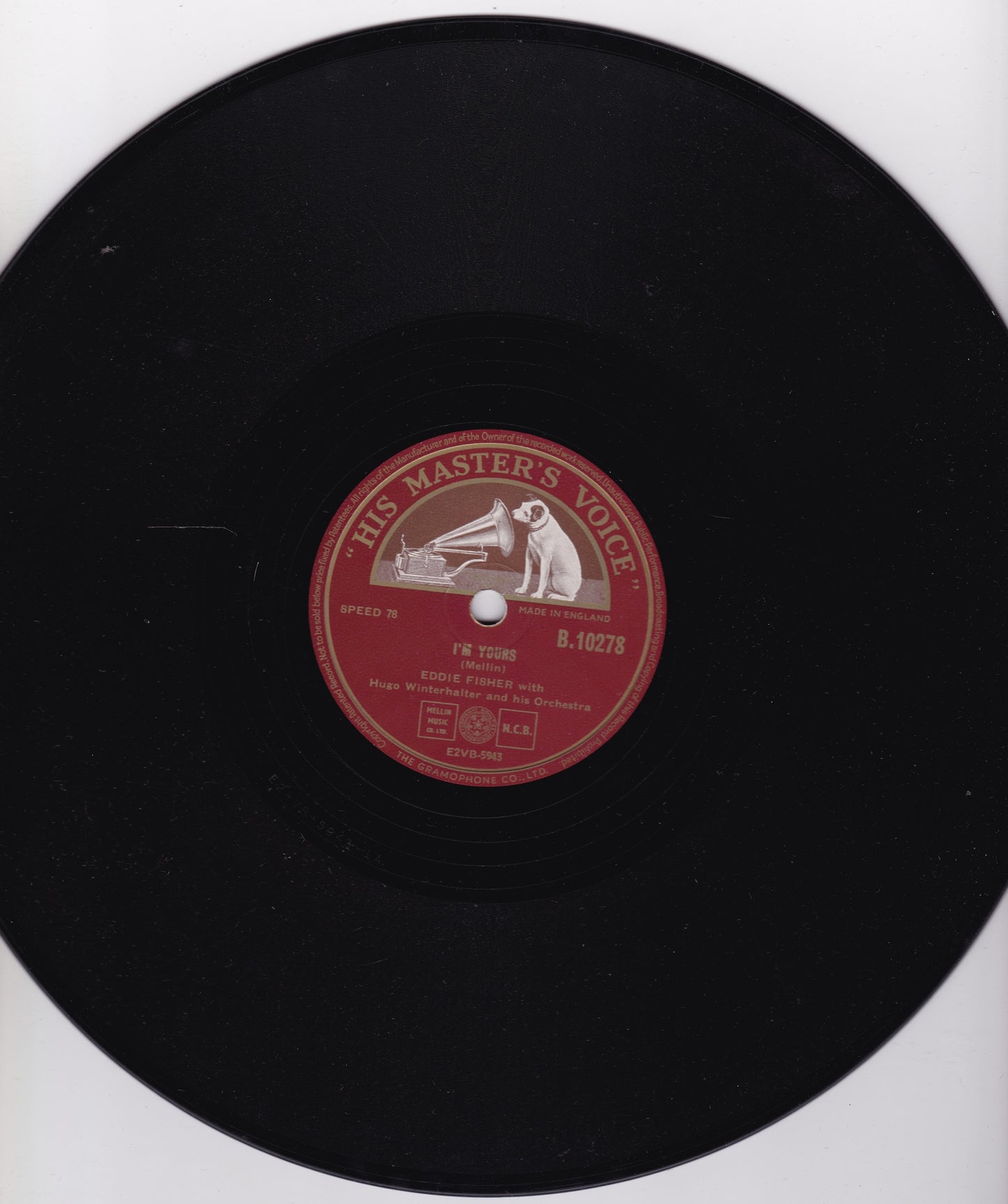 Eddie Fisher – That's The Chance You Take / I'm Yours 10" shellac VG/-