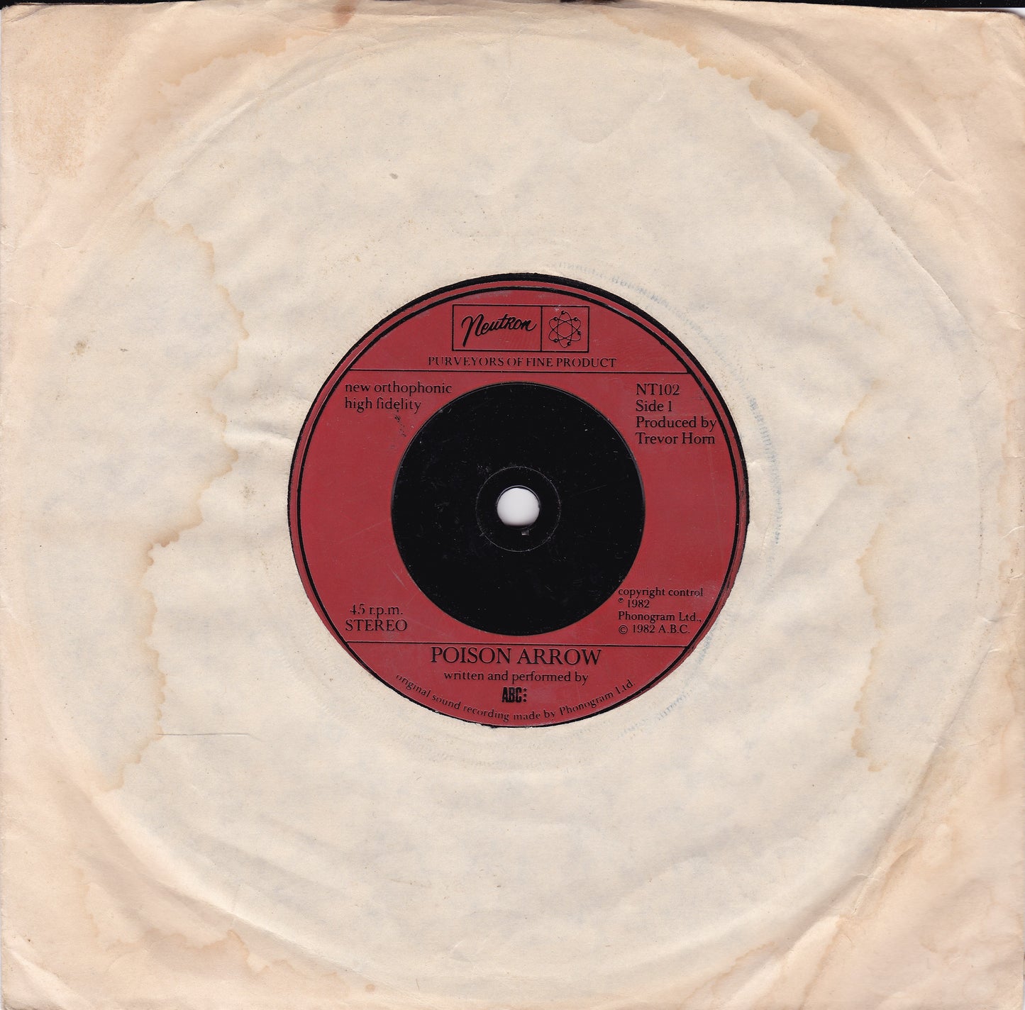ABC - Poison Arrow (Neutron 1982) 7" vinyl single G+/-