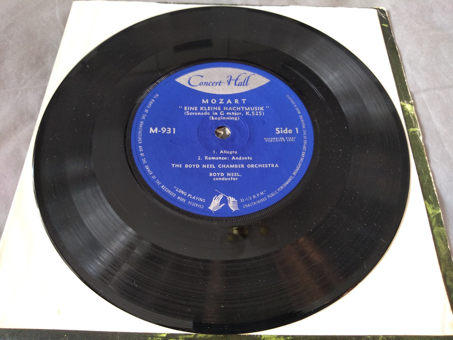 Mozart, Neel - Eine Kleine Nachtmusik (Concert Hall 1961) 7" vinyl EP VG/VG