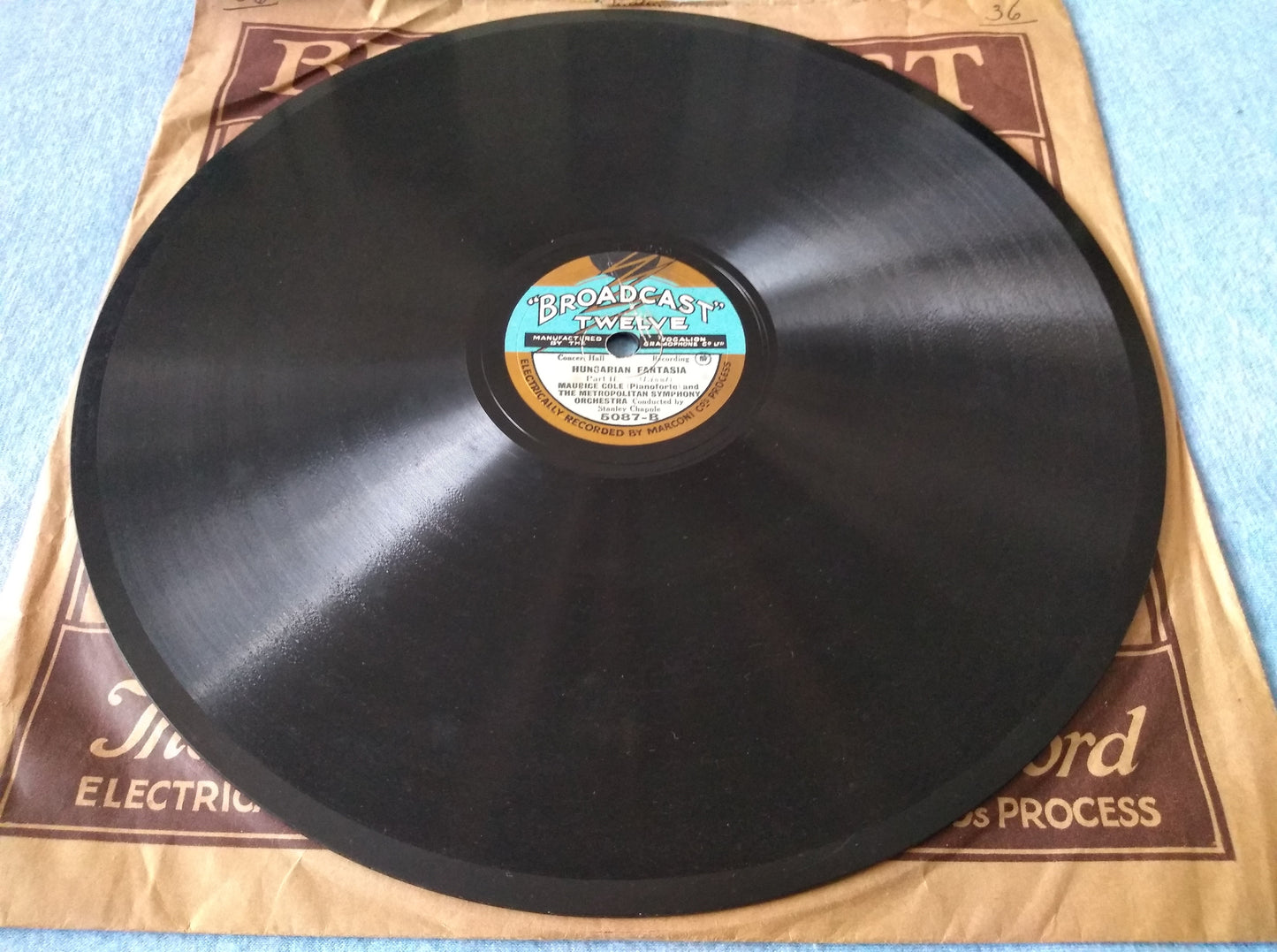 Maurice Cole, Metropolitan Symphony Orchestra – Hungarian Fantasia 10" shellac