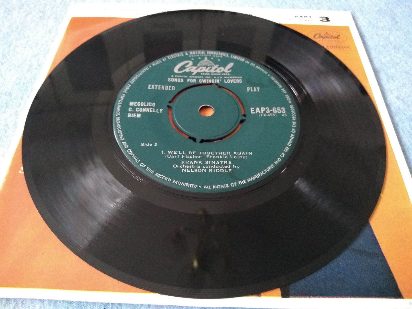 Frank Sinatra - Songs For Swingin’ Lovers Part 3 (Capitol) 7” vinyl EP VG/VG