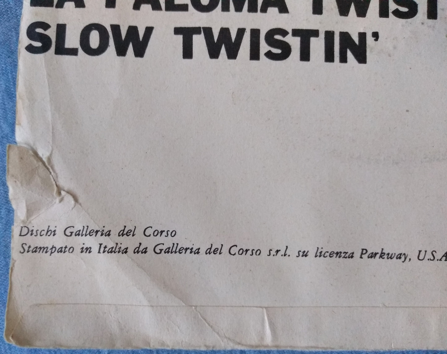 Chubby Checker – La Paloma Twist (Galleria Del Corso) 7" vinyl single VG/G
