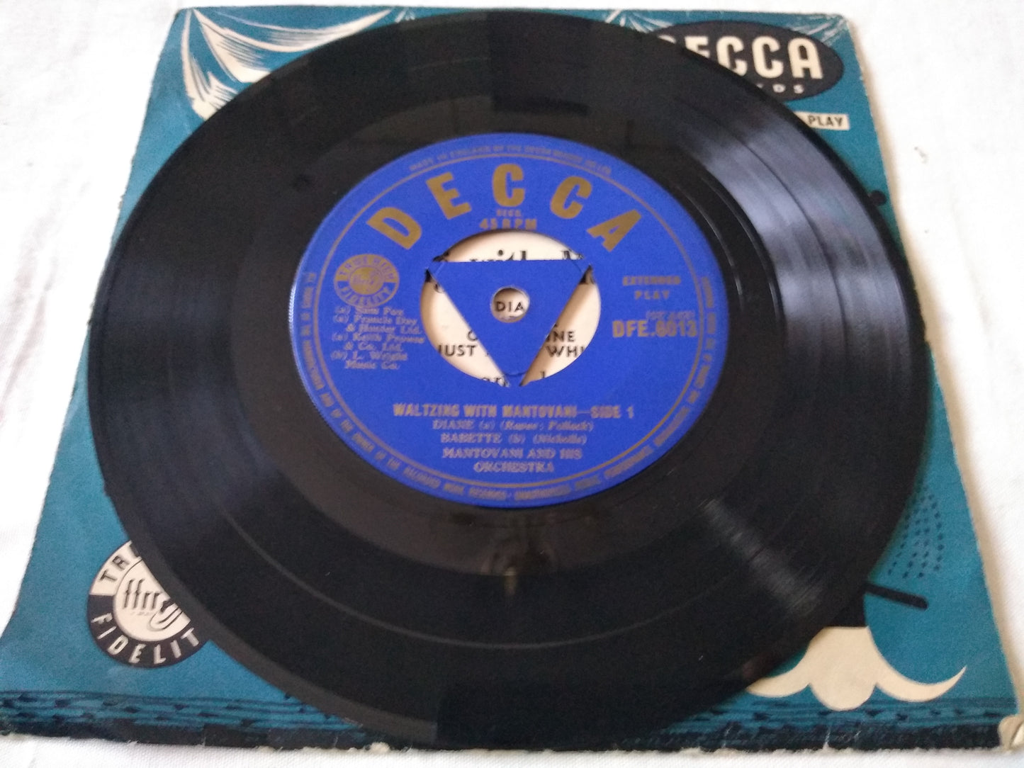 Mantovani And His Orchestra – Waltzing With Mantovani (1955) 7" vinyl EP VG/VG