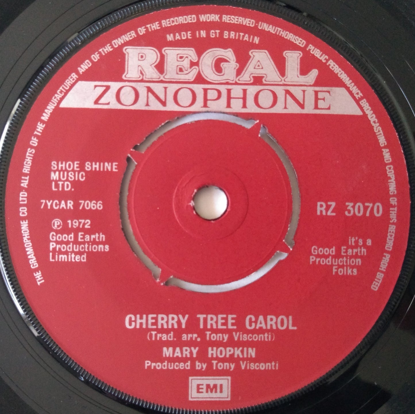 Mary Hopkin - Mary Had A Baby (Regal Zonophone 1972) 7" vinyl single VG/-