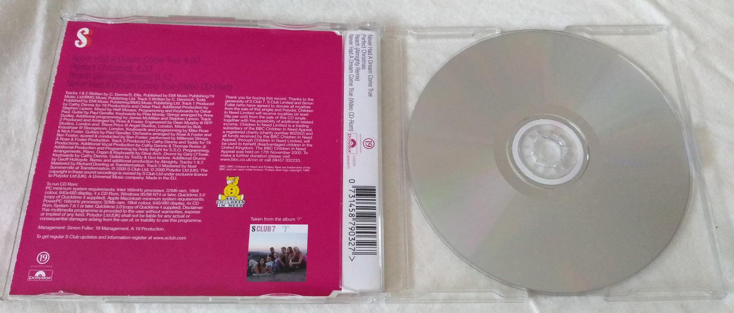 S Club 7 - Never Had A Dream Come True (2000) CD single