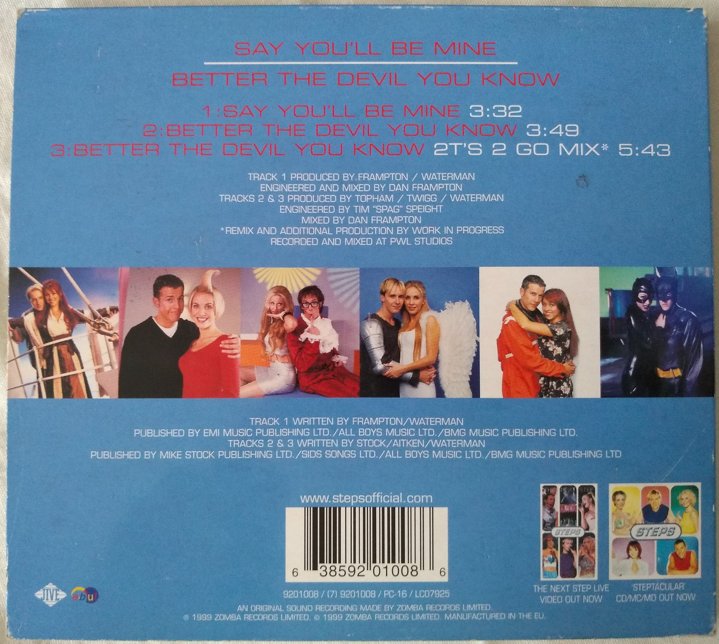 Steps - Say You'll Be Mine (1999) CD2 single
