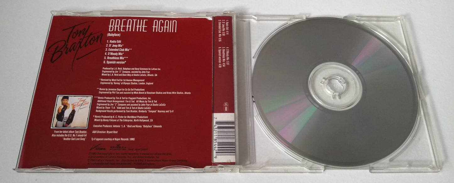 Toni Braxton – Breathe Again (1993) CD single