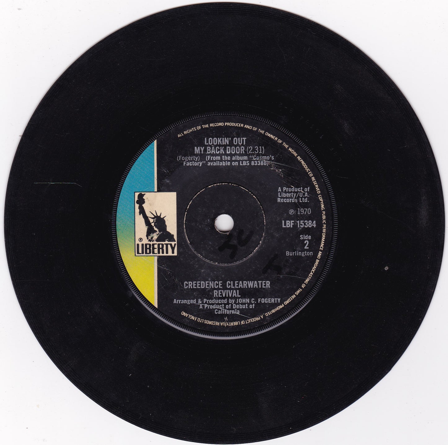 Creedence Clearwater Revival – Long As I Can See The Light 7" vinyl single G/-