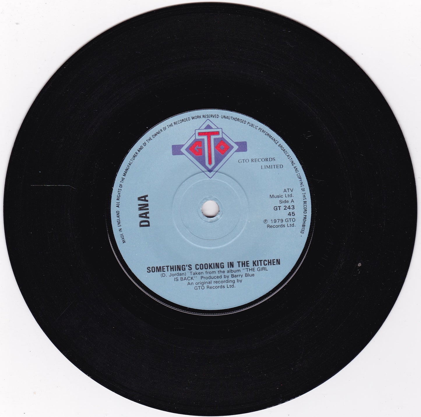 Dana – Something's Cooking In The Kitchen (GTO 1979) 7" vinyl single G+/VG