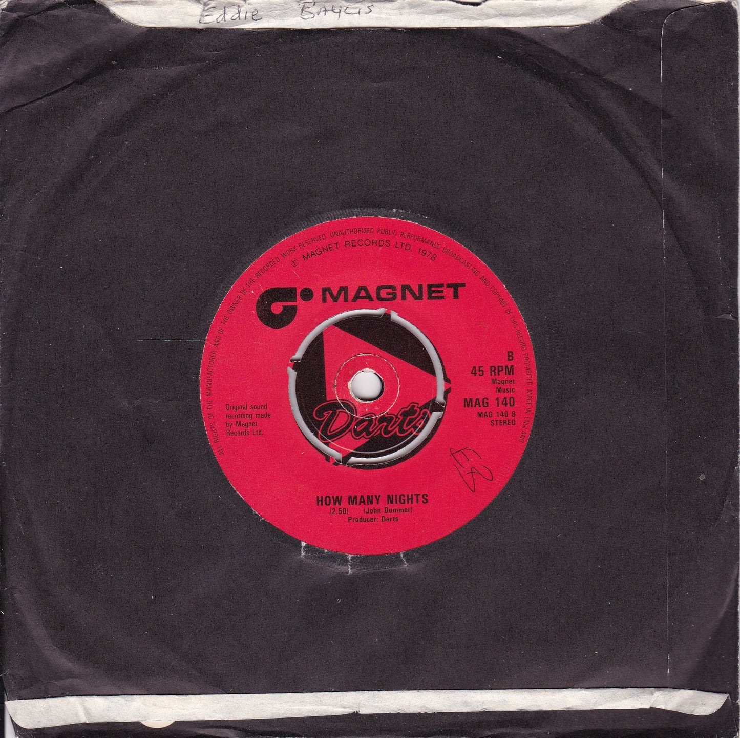 Darts – Get It (Magnet, 1978) 7" vinyl single VG/VG