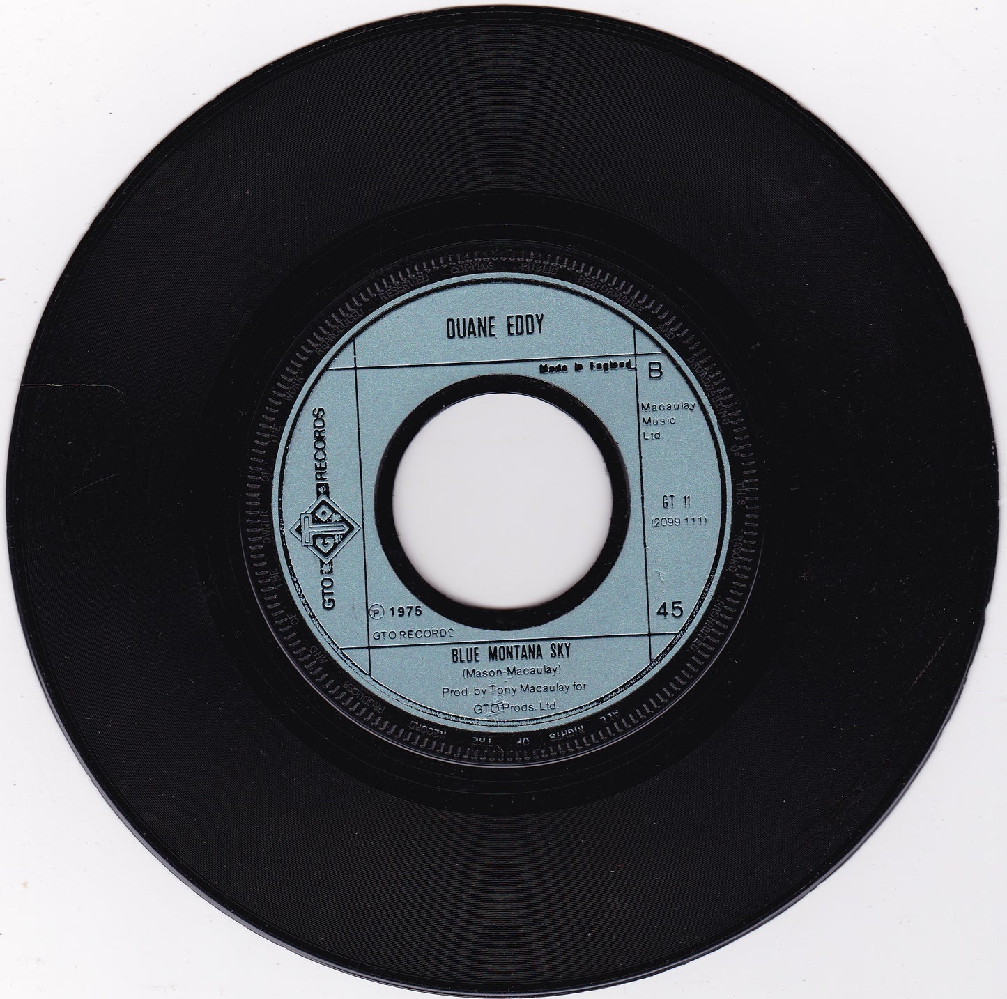 Duane Eddy – Play Me Like You Play Your Guitar (GTO 1975) 7" vinyl single G+/-