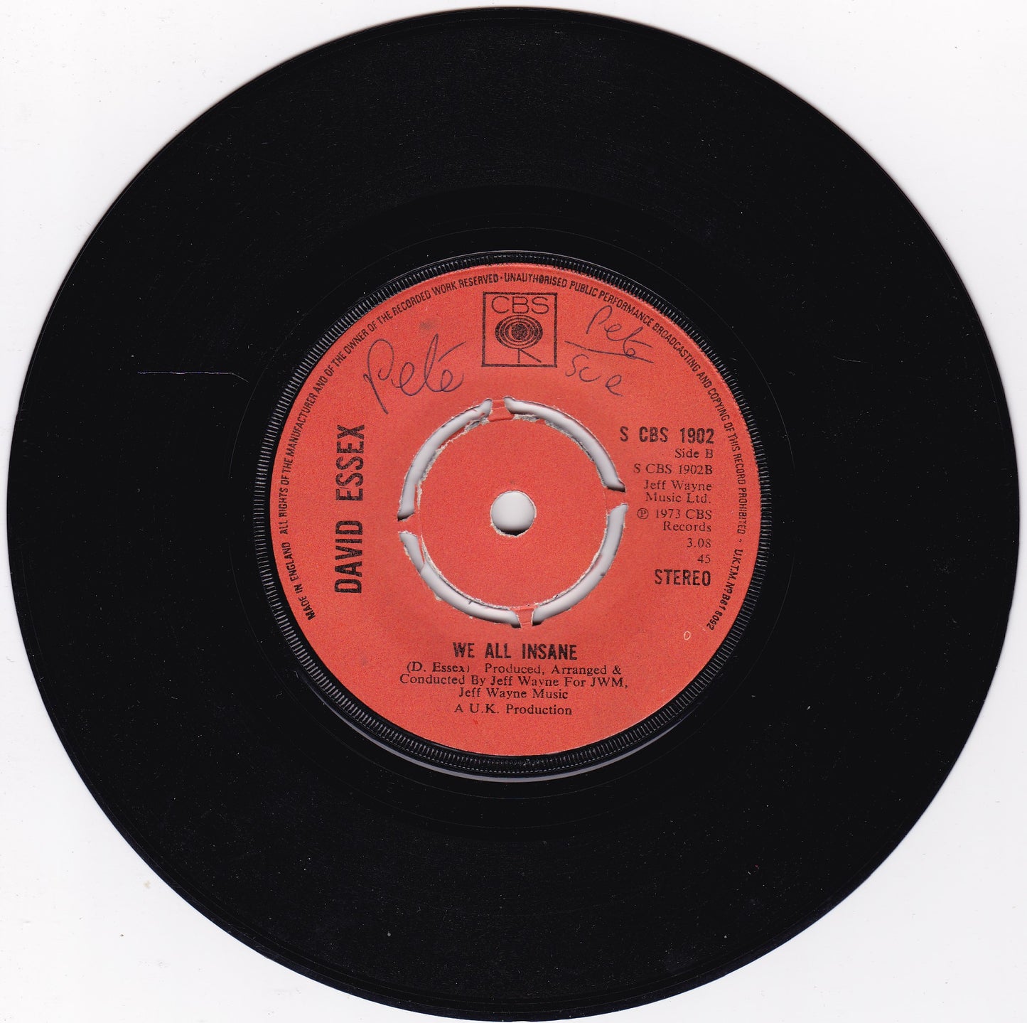 David Essex – Lamplight (CBS 1973) 7" vinyl single G+/VG