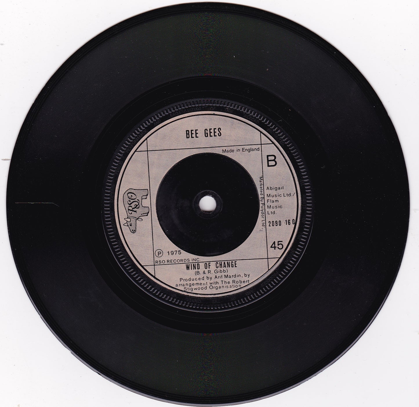 Bee Gees – Jive Talkin' (RSO 1975) 7" vinyl single G+/VG