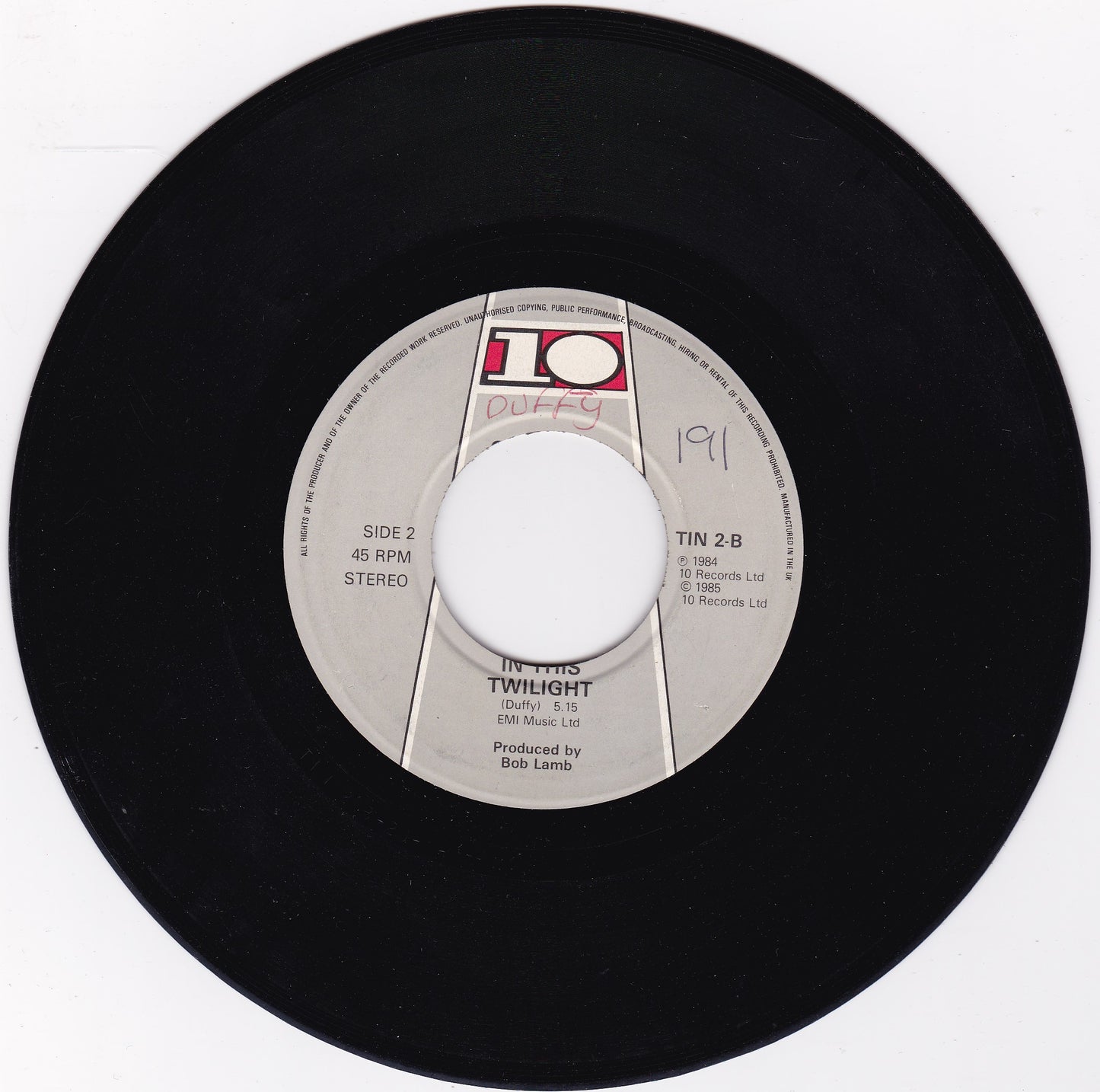 Stephen Tintin Duffy - Kiss Me (10 1985) 7" vinyl single VG/- jukebox centre