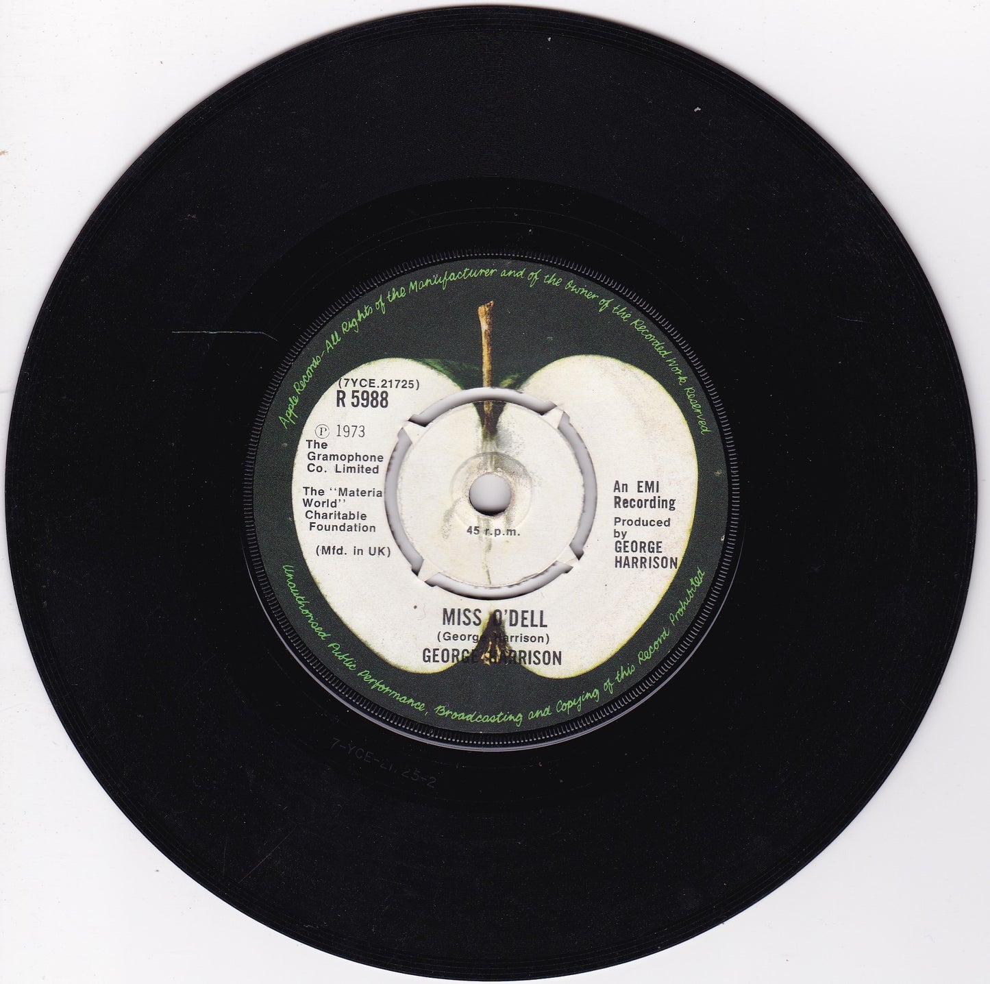 George Harrison – Give Me Love (Give Me Peace On Earth) (Apple 1973) 7" vinyl single G+/-