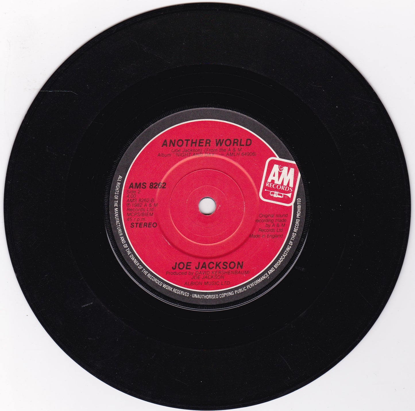 Joe Jackson – Steppin' Out (A&M 1982) 7" vinyl single G+/-