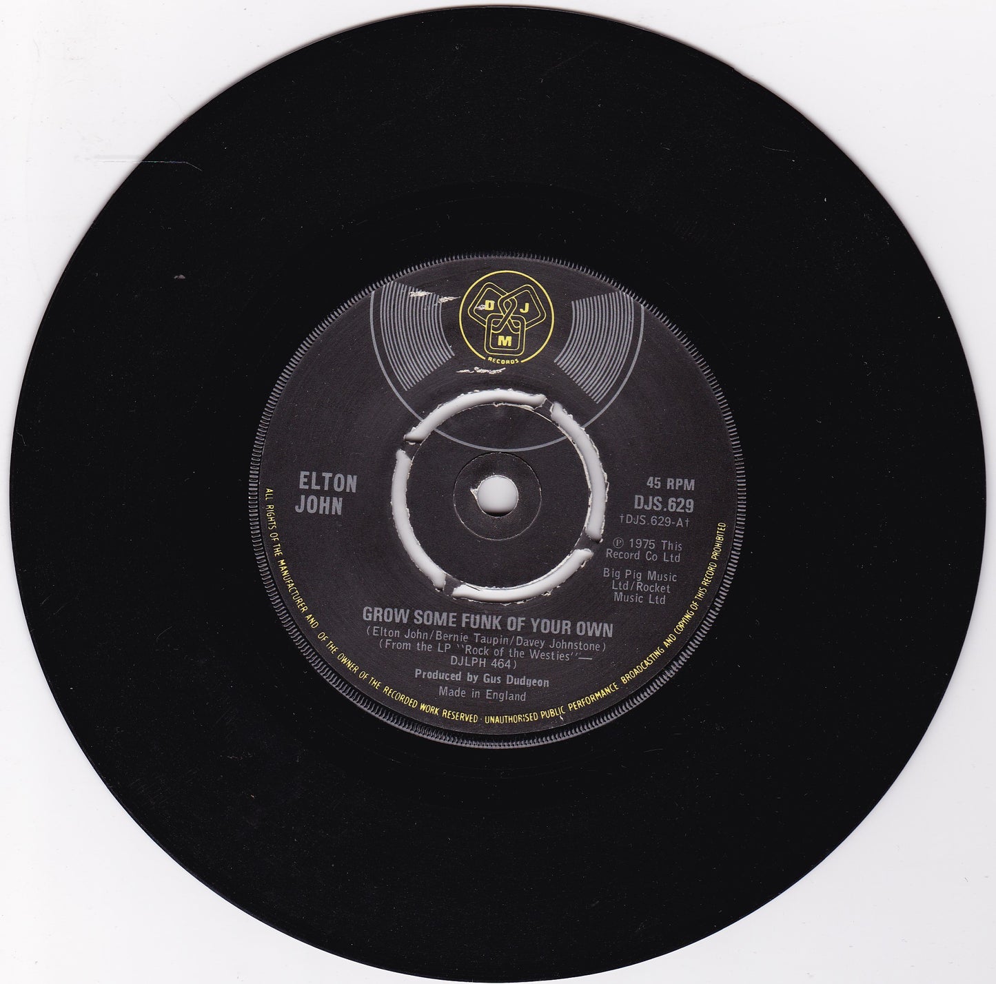 Elton John – Grow Some Funk Of Your Own (DJM 1976) 7" vinyl single G+/-