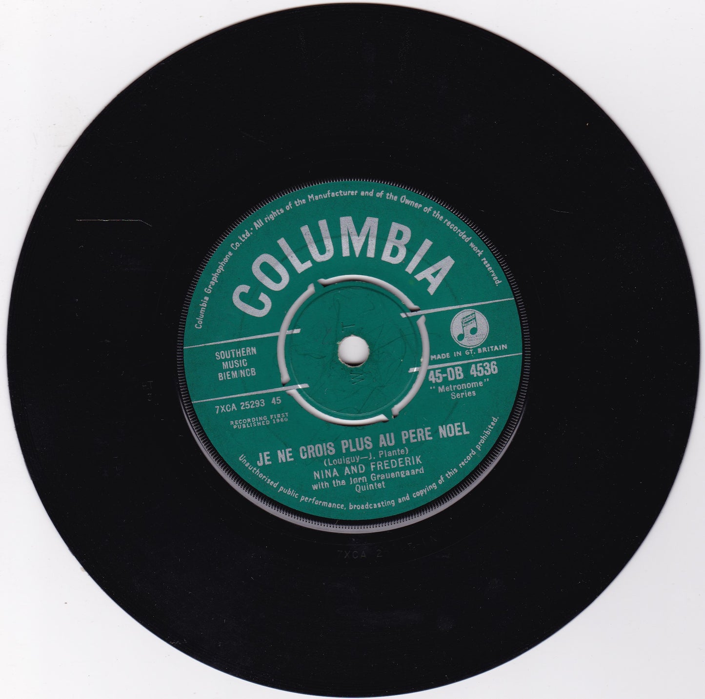 Nina & Frederik – Little Donkey (Columbia, 1960) 7" vinyl single VG/G+