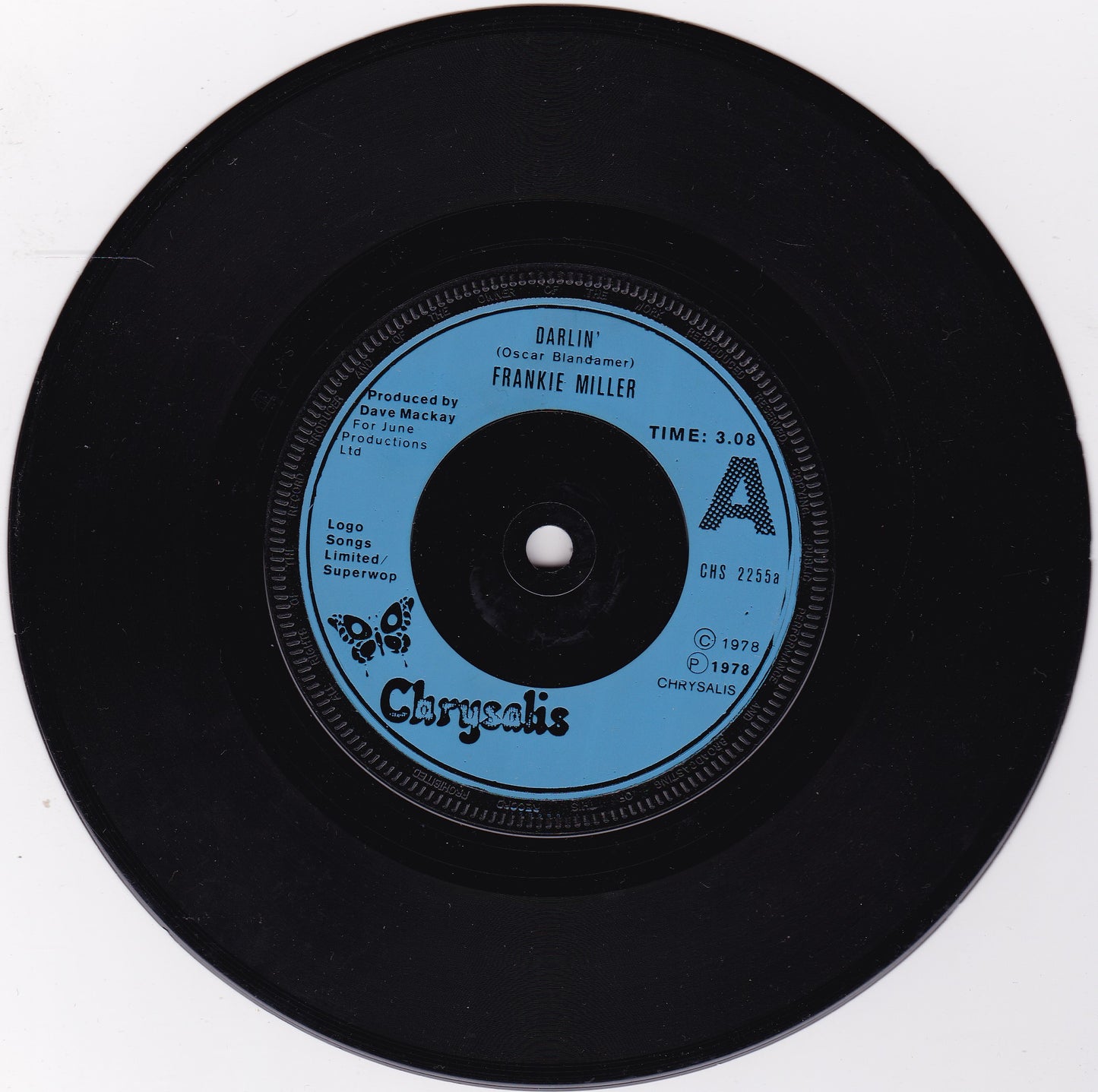Frankie Miller – Darlin' (Chrysalis 1978) 7" vinyl single VG/-