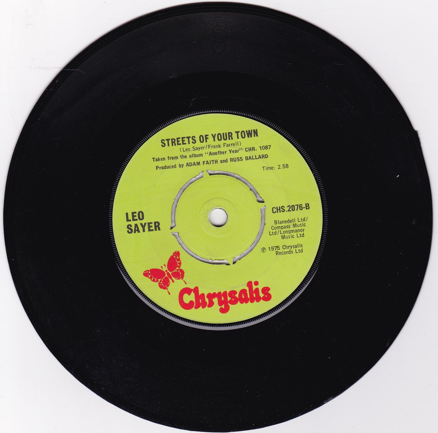 Leo Sayer – Moonlighting (Chrysalis 1975) 7" vinyl single VG/-