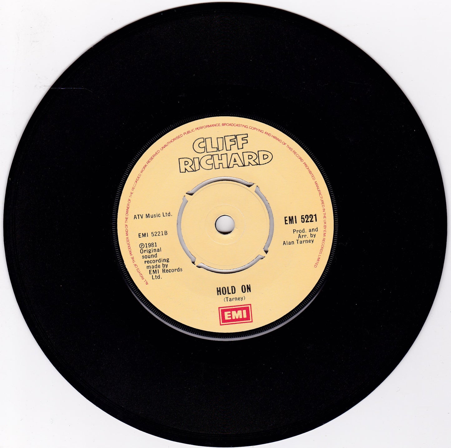 Cliff Richard – Wired For Sound (EMI 1981) 7" vinyl single VG/-