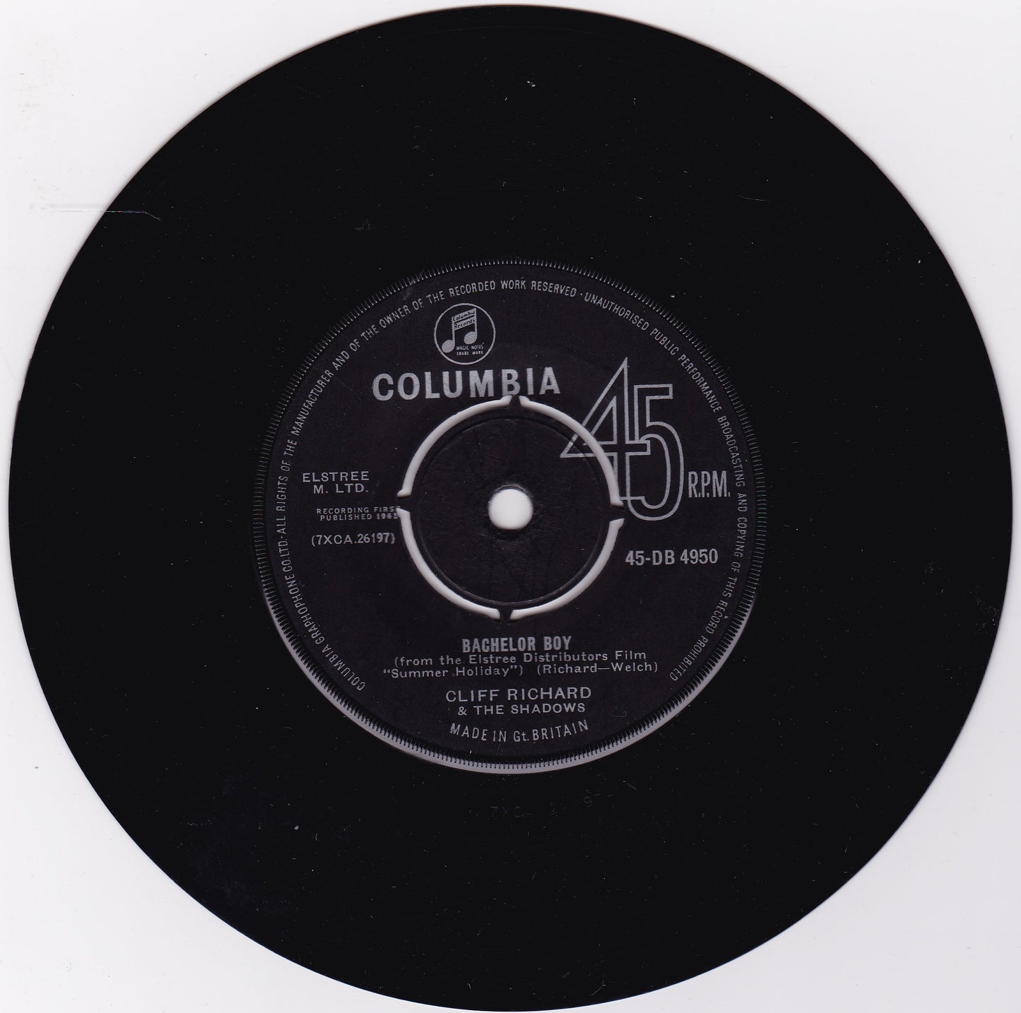 Cliff Richard And The Shadows – The Next Time (Columbia 1962) 7" vinyl single VG/VG