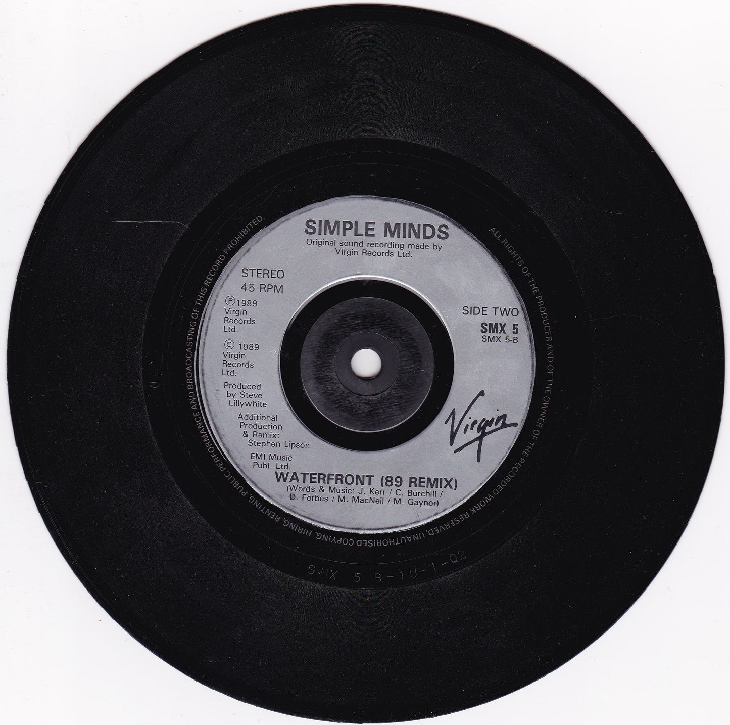 Simple Minds – Kick It In (Virgin 1989) 7" vinyl single G+/-