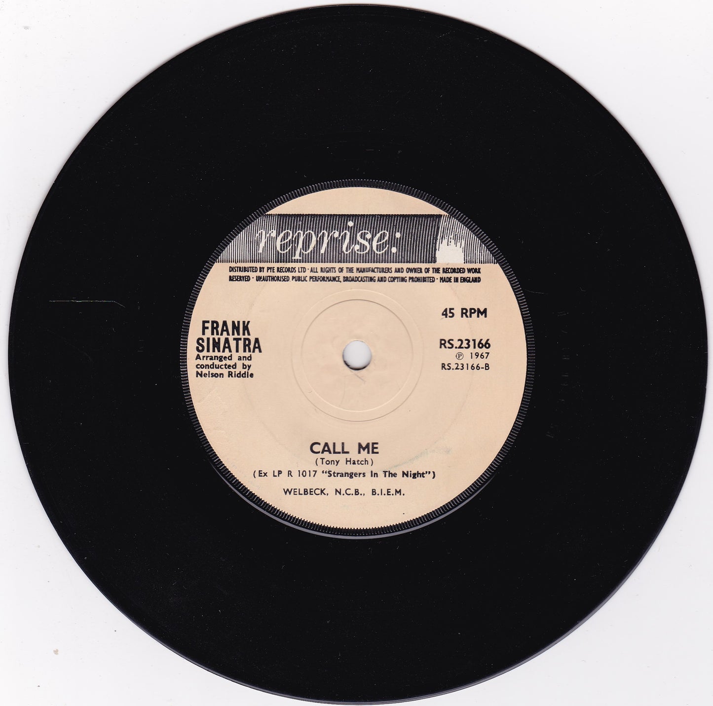 Nancy Sinatra And Frank Sinatra – Somethin' Stupid (Reprise 1967) 7" vinyl single VG/-