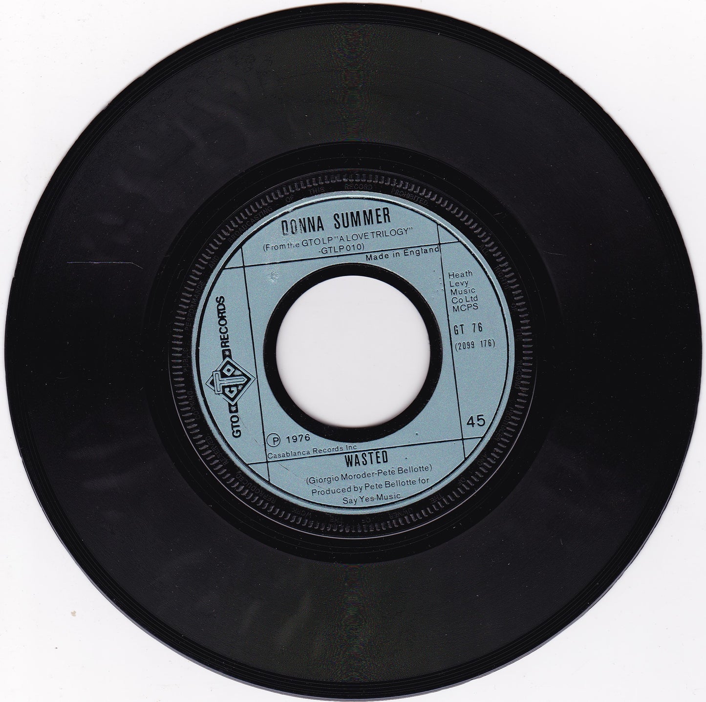 Donna Summer – Winter Melody (GTO 1976) 7" vinyl single VG/- jukebox centre