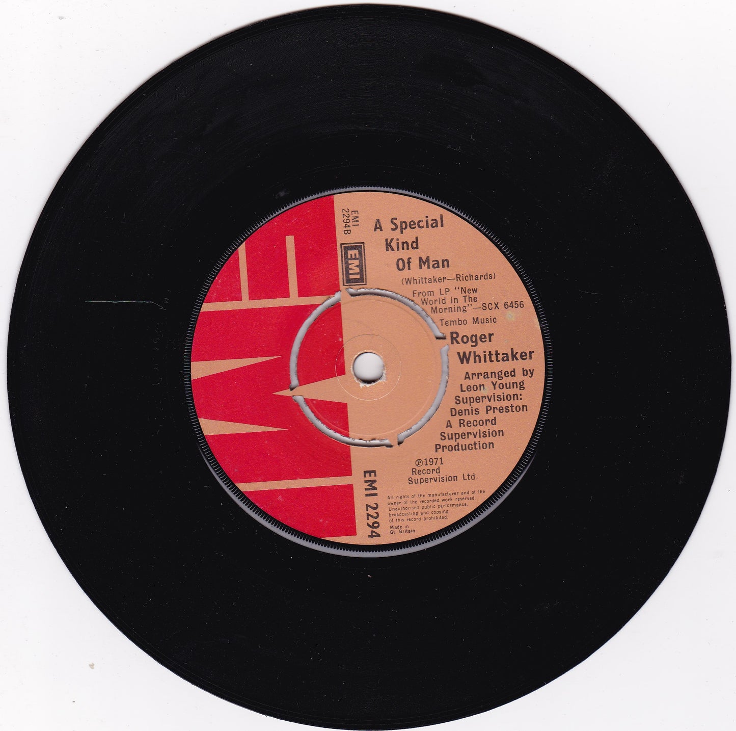 Roger Whittaker – The Last Farewell (EMI 1975) 7" vinyl single VG/-