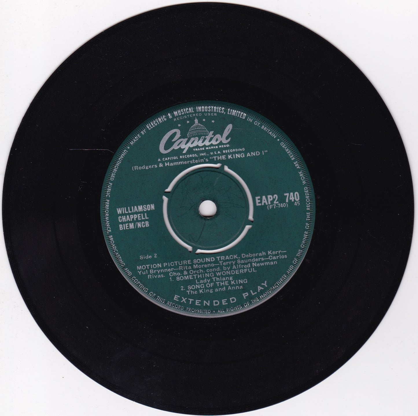 Rodgers And Hammerstein – The King And I (Capitol) 7" vinyl EP G+/VG