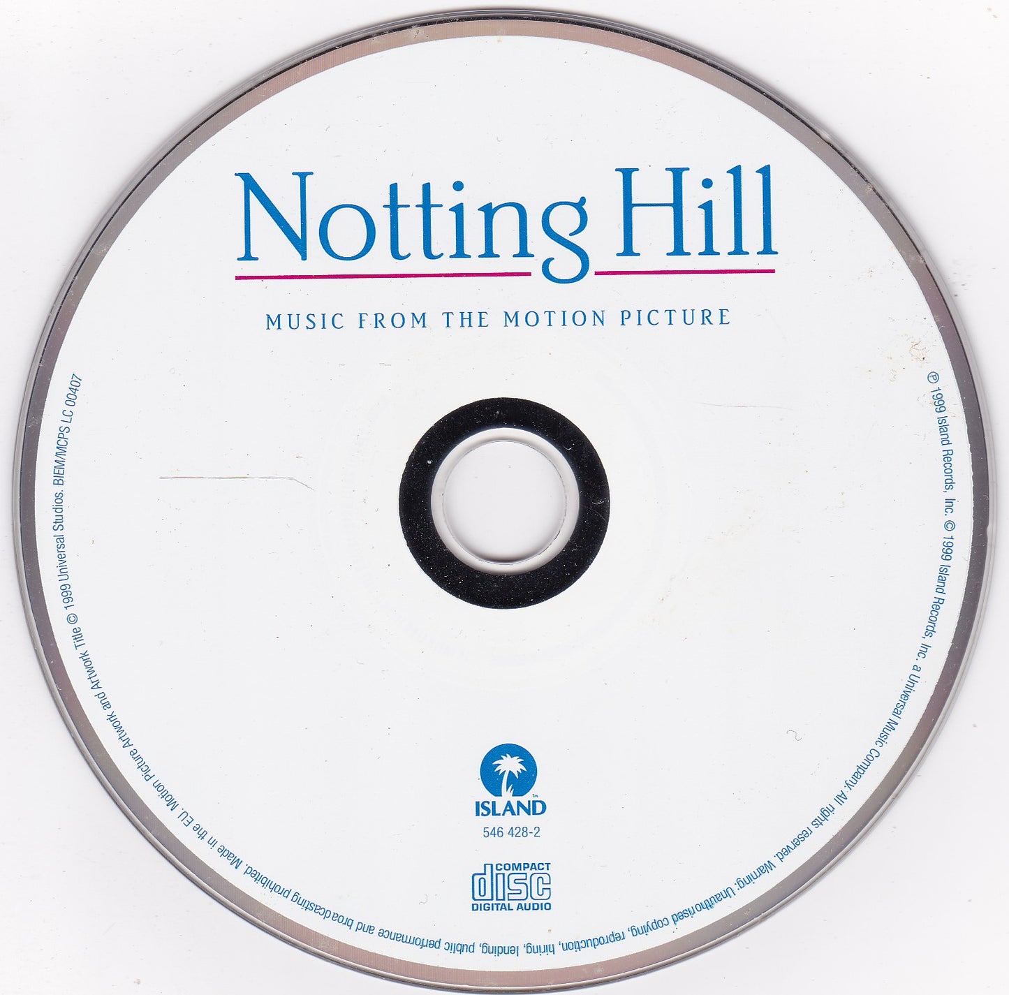 Various – Notting Hill (Music From The Motion Picture) (1999) CD album