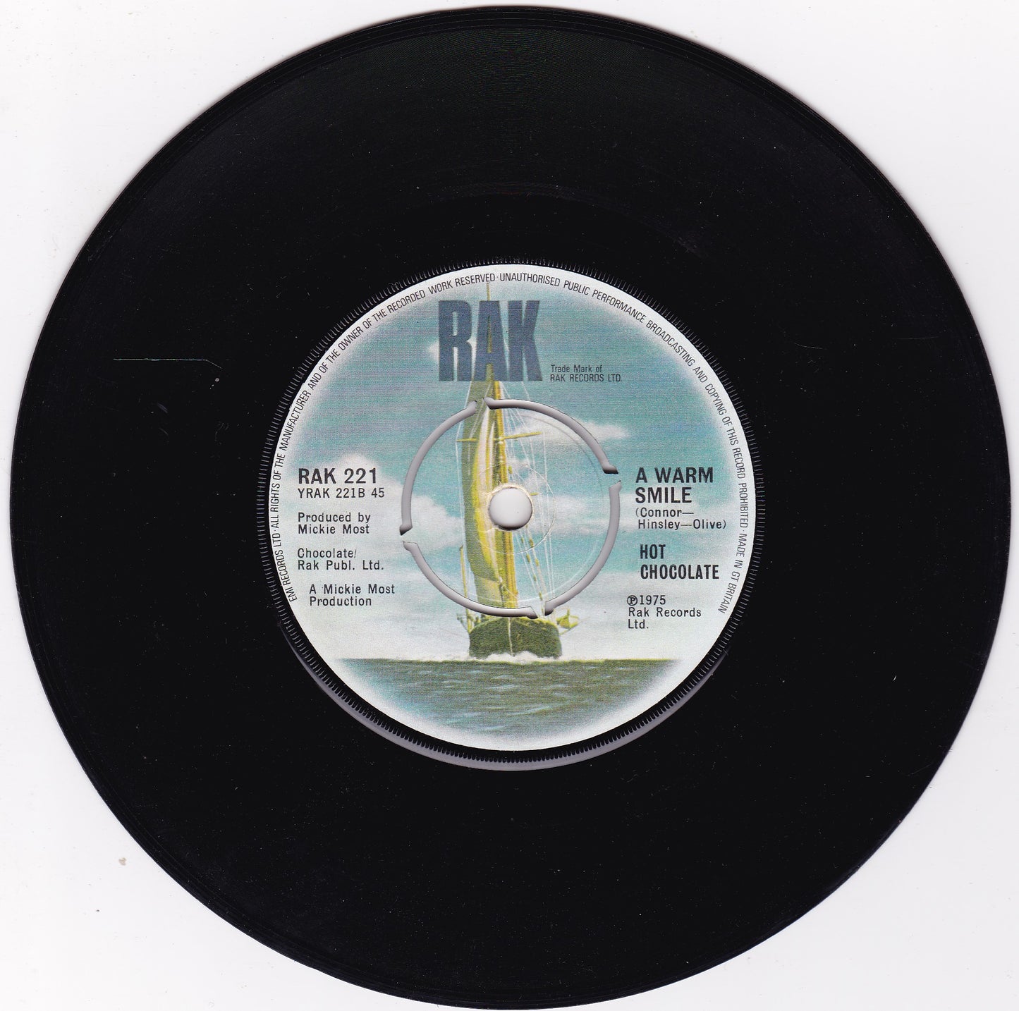 Hot Chocolate - You Sexy Thing (RAK 1975) 7" vinyl single G+/-