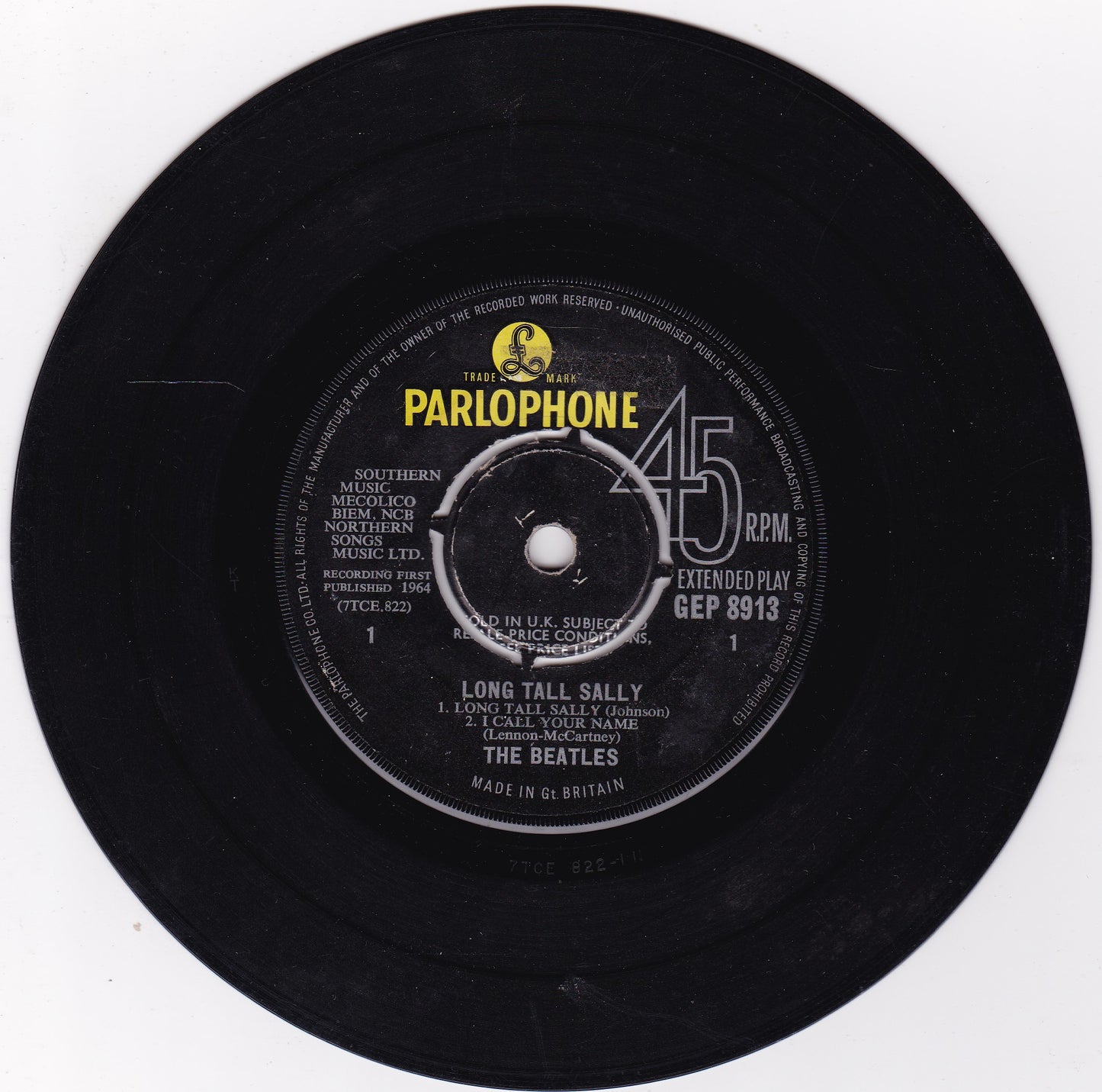 The Beatles – Long Tall Sally (Parlophone 1964) 7" vinyl EP G+/-