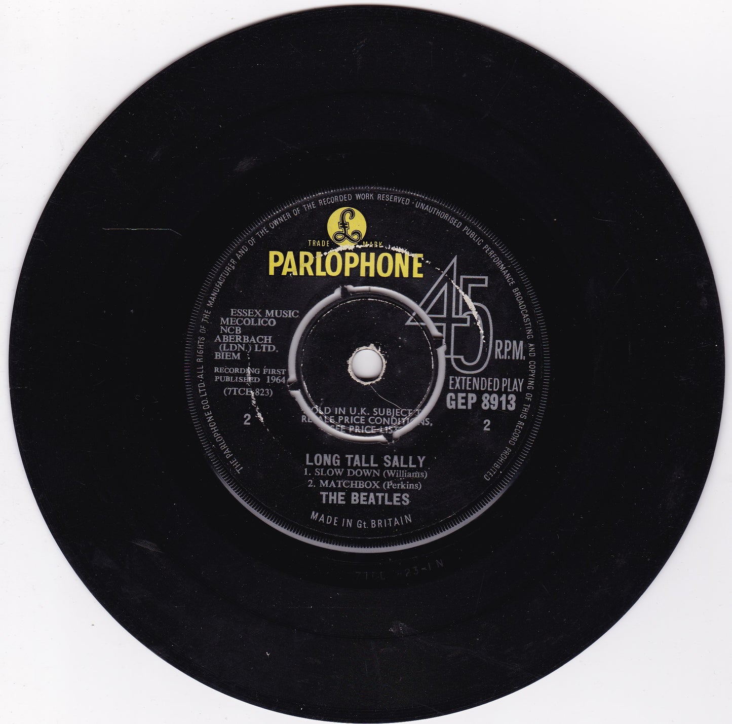 The Beatles – Long Tall Sally (Parlophone 1964) 7" vinyl EP G+/-