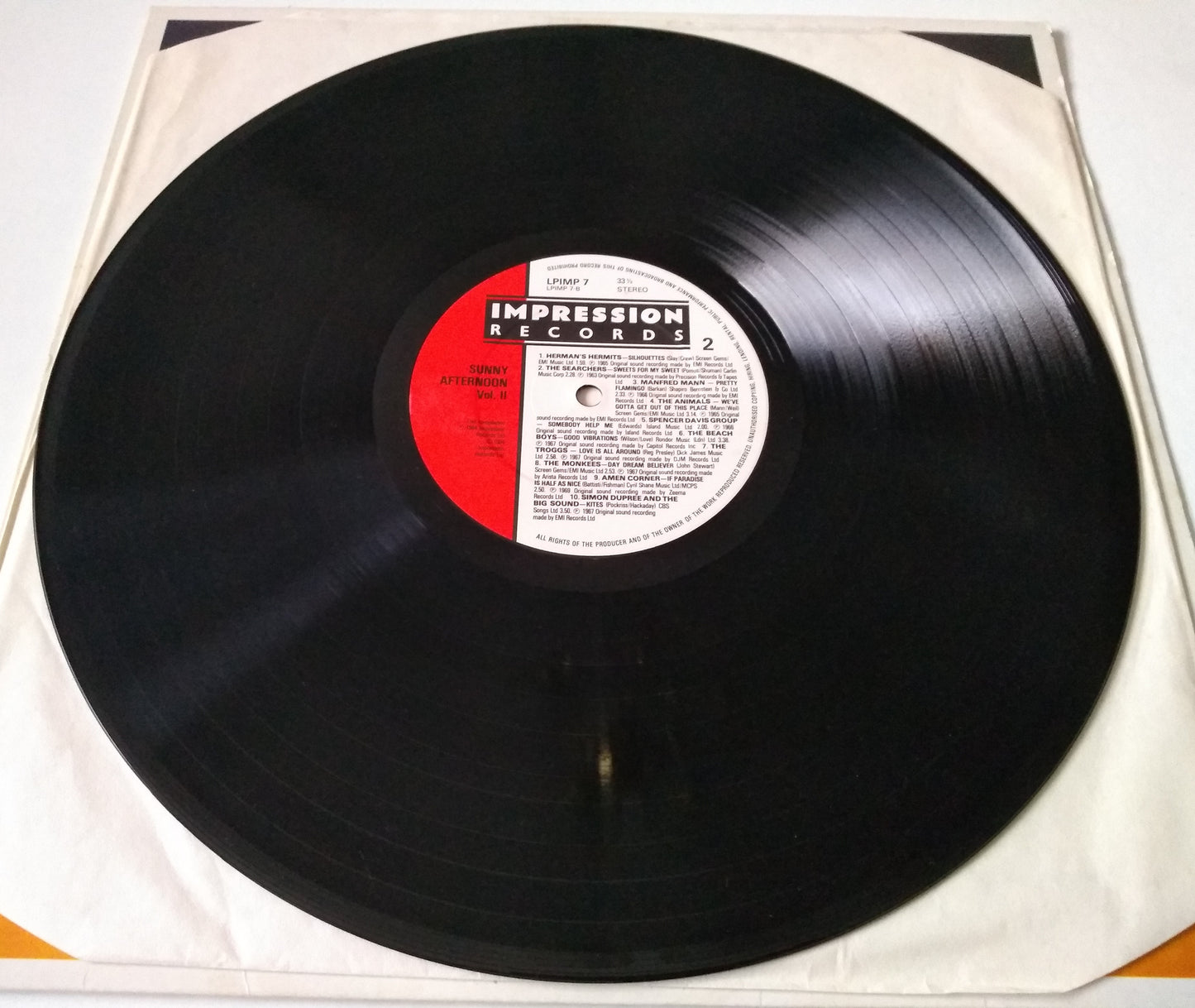 Various – Sunny Afternoon Volume II (Impressions 1984) 12" vinyl LP VG/VG compilation